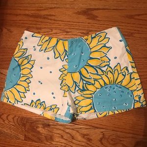 Lilly Pulitzer sunflower print shorts